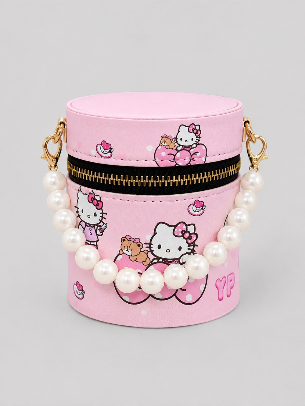 Hello Kitty 17-Piece Lip Gloss Set with Round Cosmetic Case – Brand New